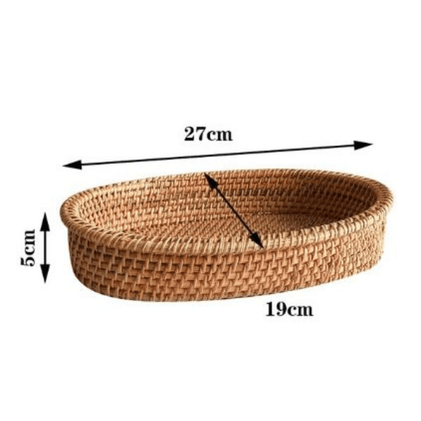 Cesto Artesanal em Rattan Manila - Cazehn