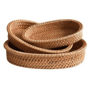 Cesto Artesanal em Rattan Manila - Cazehn