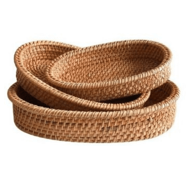 Cesto Artesanal em Rattan Manila - Cazehn