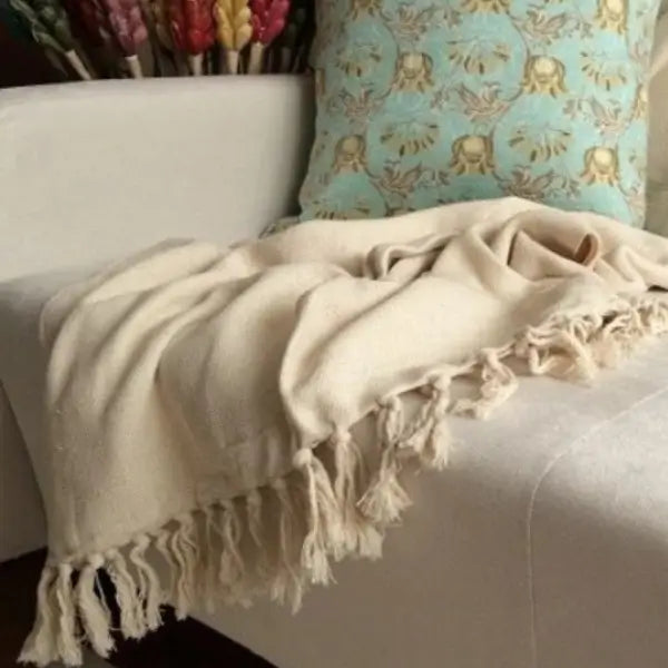 Manta Cobre Colcha Cama Sofá Peseira Algodão Com Franja Cartier - Cazehn