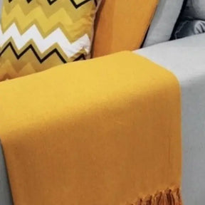 Manta Cobre Colcha Cama Sofá Peseira Algodão Com Franja Cartier - Cazehn