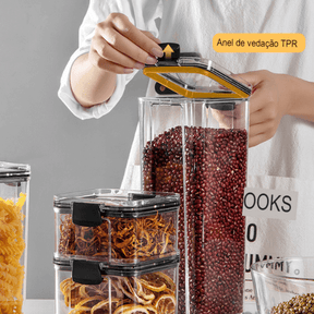 Kit Potes Herméticos Porto de 7 peças + Brinde - Cazehn