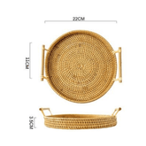 Bandeja Artesanal em  Rattan Dhaka - Cazehn