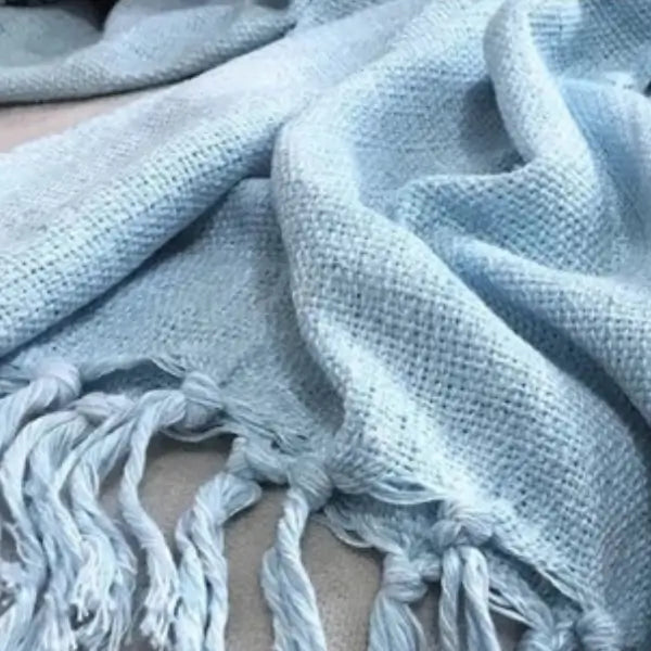 Manta Cobre Colcha Cama Sofá Peseira Algodão Com Franja Cartier - Cazehn