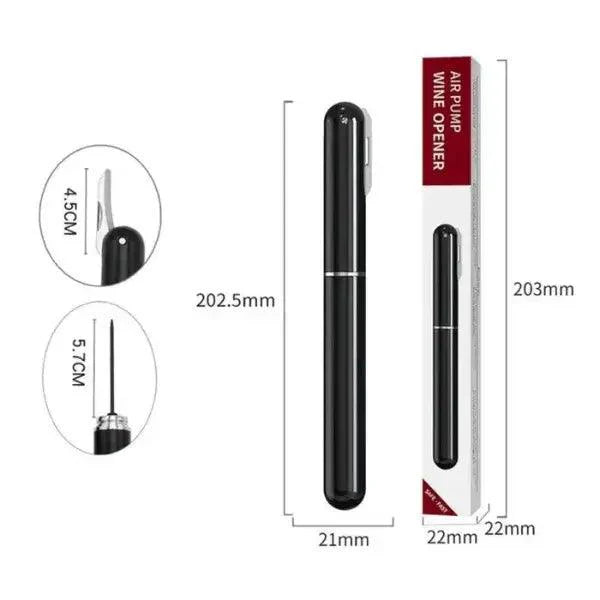 Kit Degustação Vinhos -Compre Aerador e Rolha a Vácuo e Ganhe o Saca-rolhas Pneumático - Cazehn