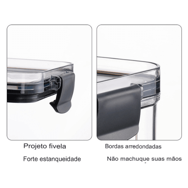 Kit Potes Herméticos Porto de 7 peças + Brinde - Cazehn