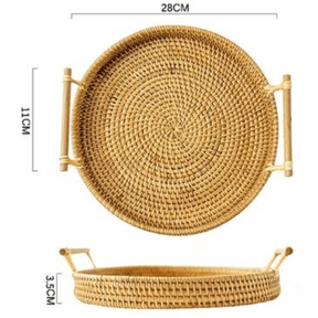Bandeja Artesanal em  Rattan Dhaka - Cazehn