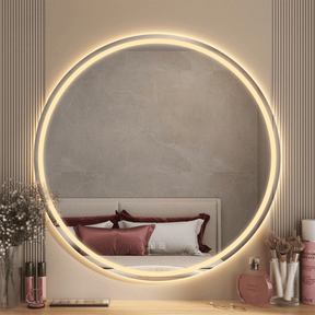 Espelho Led 3 Cores Redondo Banheiro Dual Touch C/ Desembaçador -Bivolt