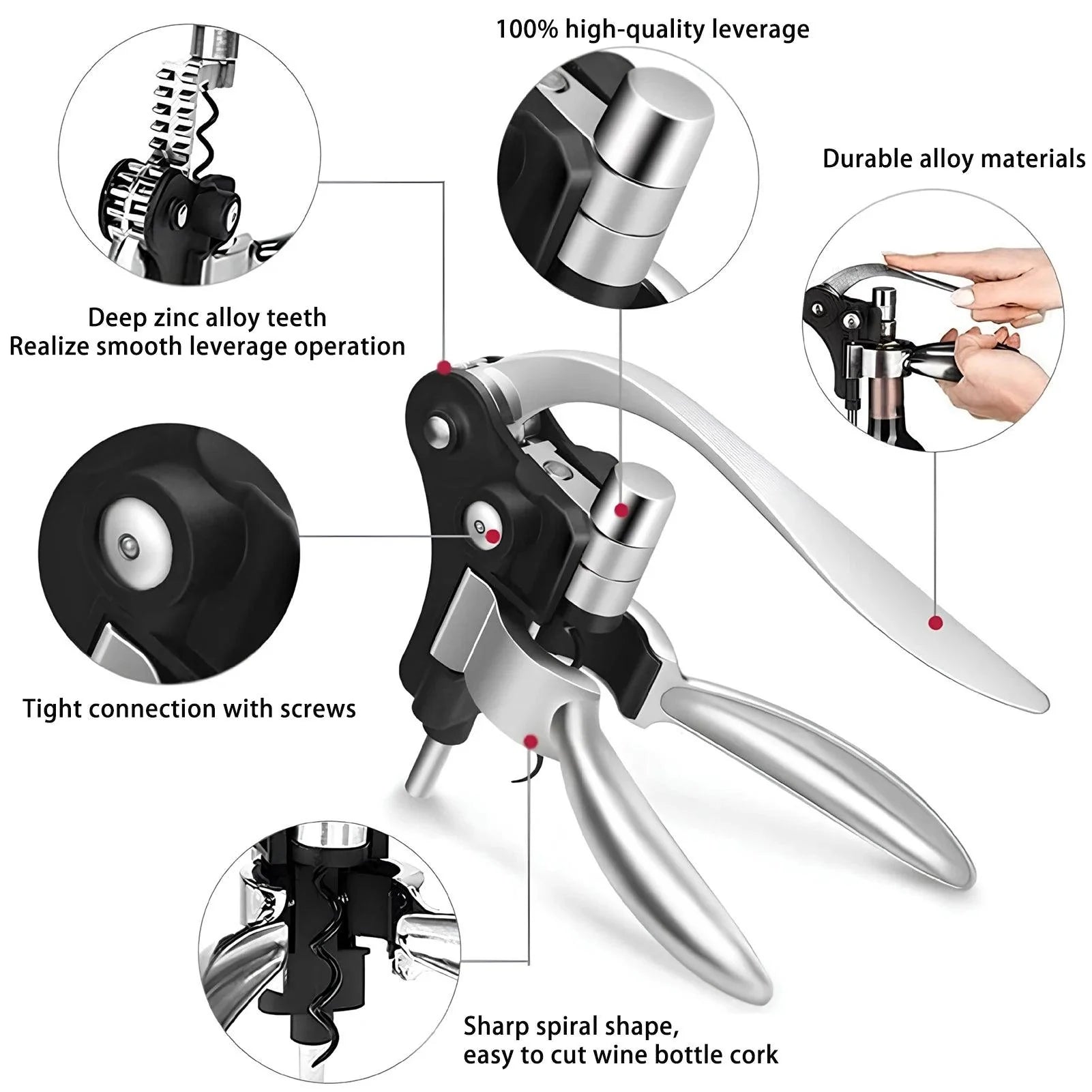 Saca Rolhas Manual Por Engrenagem Armany - Cazehn