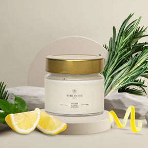 Vela Aromática Alecrim e Limão Siciliano White Roses Candles - Cazehn - 140g