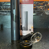 Kit Abridor de vinhos Elétrico com Carregamento por USB - Cazehn