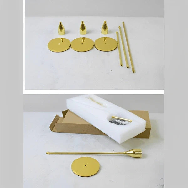 Conjunto Castiçal Minimalista Chartres de 3 peças - Cazehn