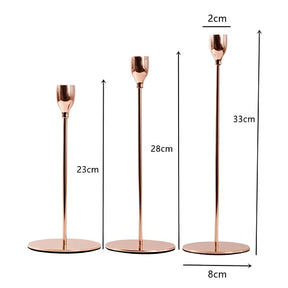 Conjunto Castiçal Minimalista Chartres de 3 peças - Cazehn