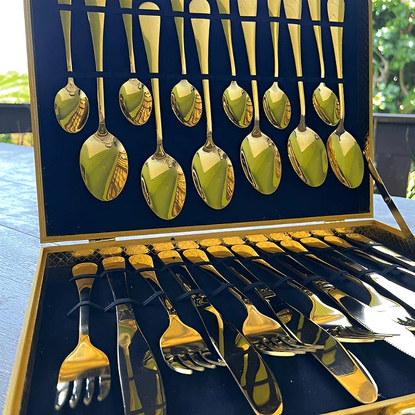 Conjunto Michigan Luxo de 24 peças com Maleta Aveludada - Cazehn