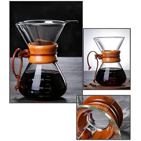 Cafeteira Borossilicato com Coador Alumínio CooffeLux - Cazehn