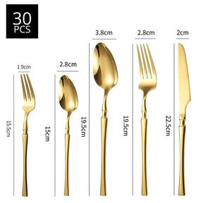 Jogo de Talheres Europeu de 30 Peças Roma - CaZehn